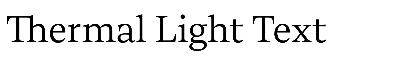 Thermal Light Text